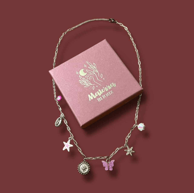 Collier à breloques Pink Aura