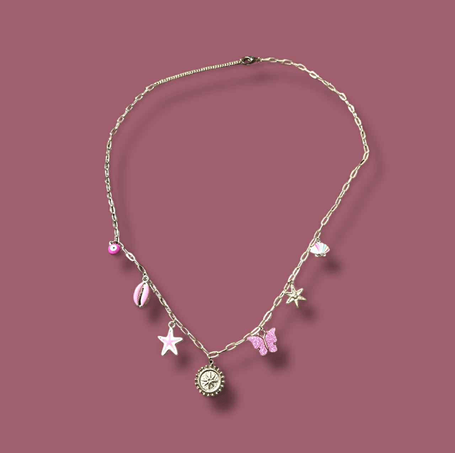 Collier à breloques Pink Aura